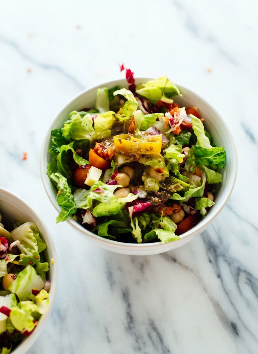 Italian Chopped Salad with Fresh Vegetables
