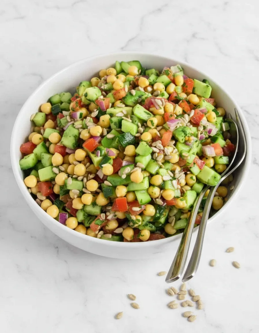 Lemon Herb Chickpea Avocado Salad