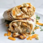 Low Carb Cheesy Garlic Chicken Wrap