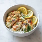 Mediterranean Lemon Dill Chicken Bowls