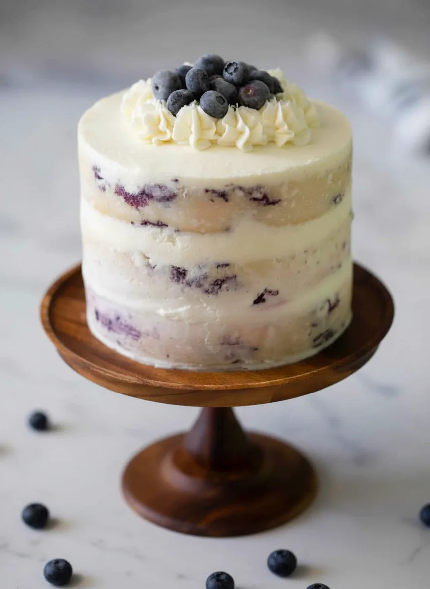 Naked Lemon Blueberry Baby In Bloom Cake