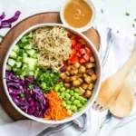 Spring Roll Salad with Peanut Dressing