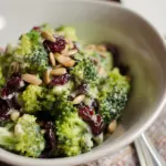 Broccoli Salad with Sunflower Seeds and Cranberries