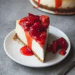Classic Baked Strawberry Cheesecake