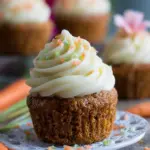 Classic Carrot Cake Cupcakes with Cream Cheese Swirl