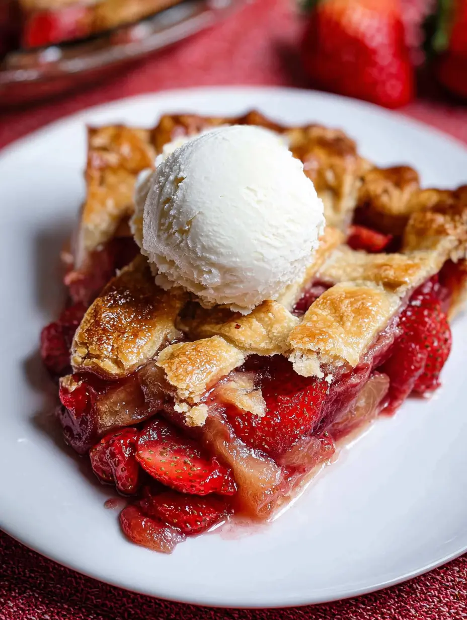 Classic Strawberry Rhubarb Lattice Pie