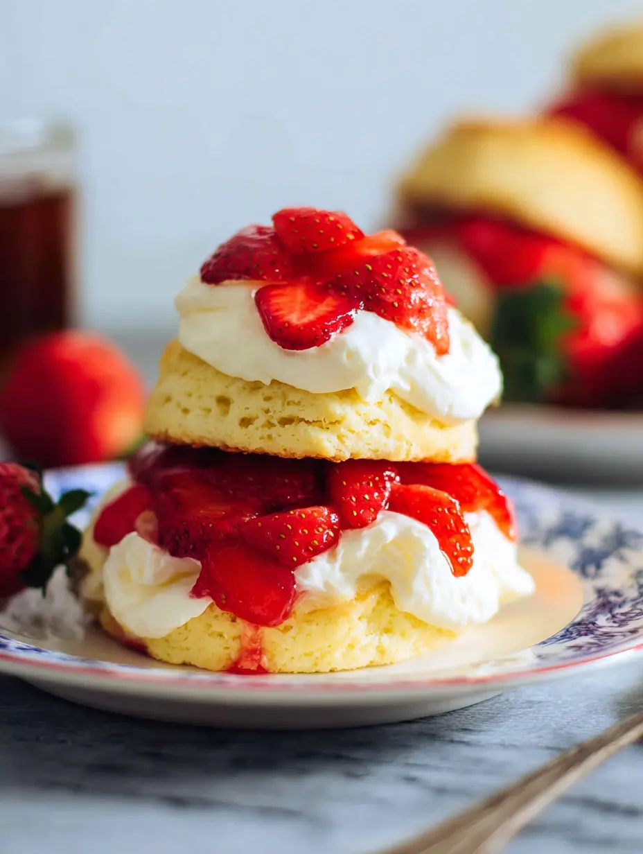 Classic Strawberry Shortcake Biscuits with Fresh Cream