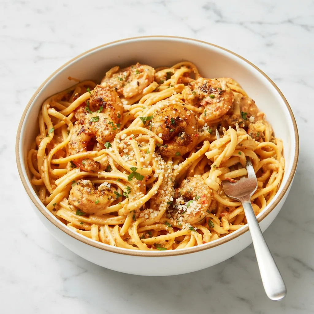 Creamy Cajun Shrimp Pasta