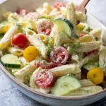 Creamy Cucumber and Tomato Pasta Salad