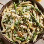 Creamy Feta-Lemon Penne With Asparagus