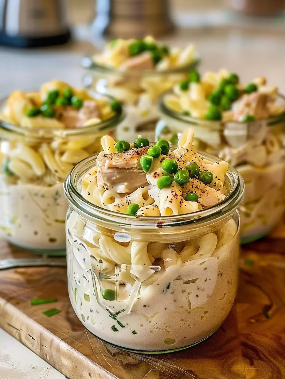 Creamy High-Protein Chicken Alfredo (Meal Prep Jars!)