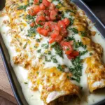 Creamy Queso Chicken Enchiladas