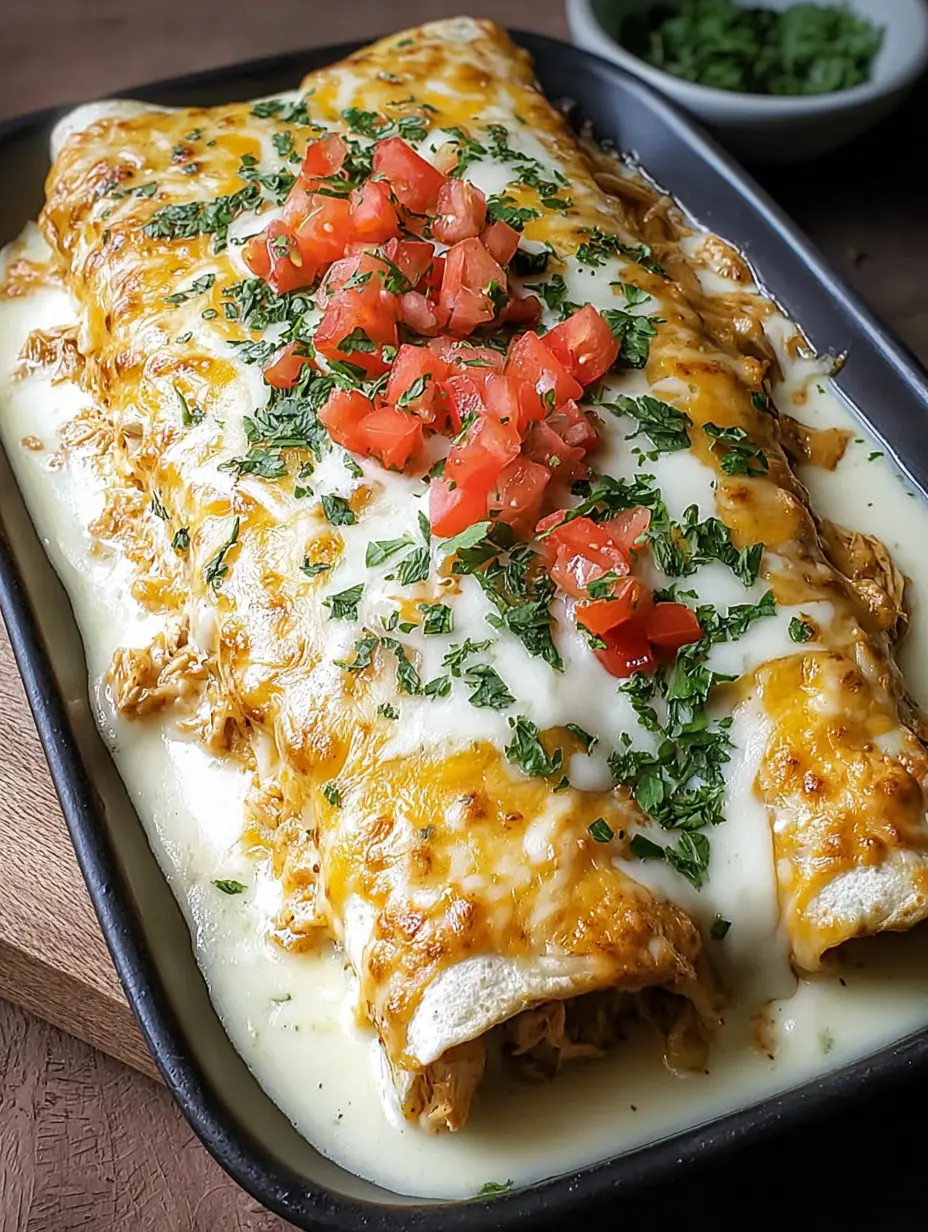 Creamy Queso Chicken Enchiladas