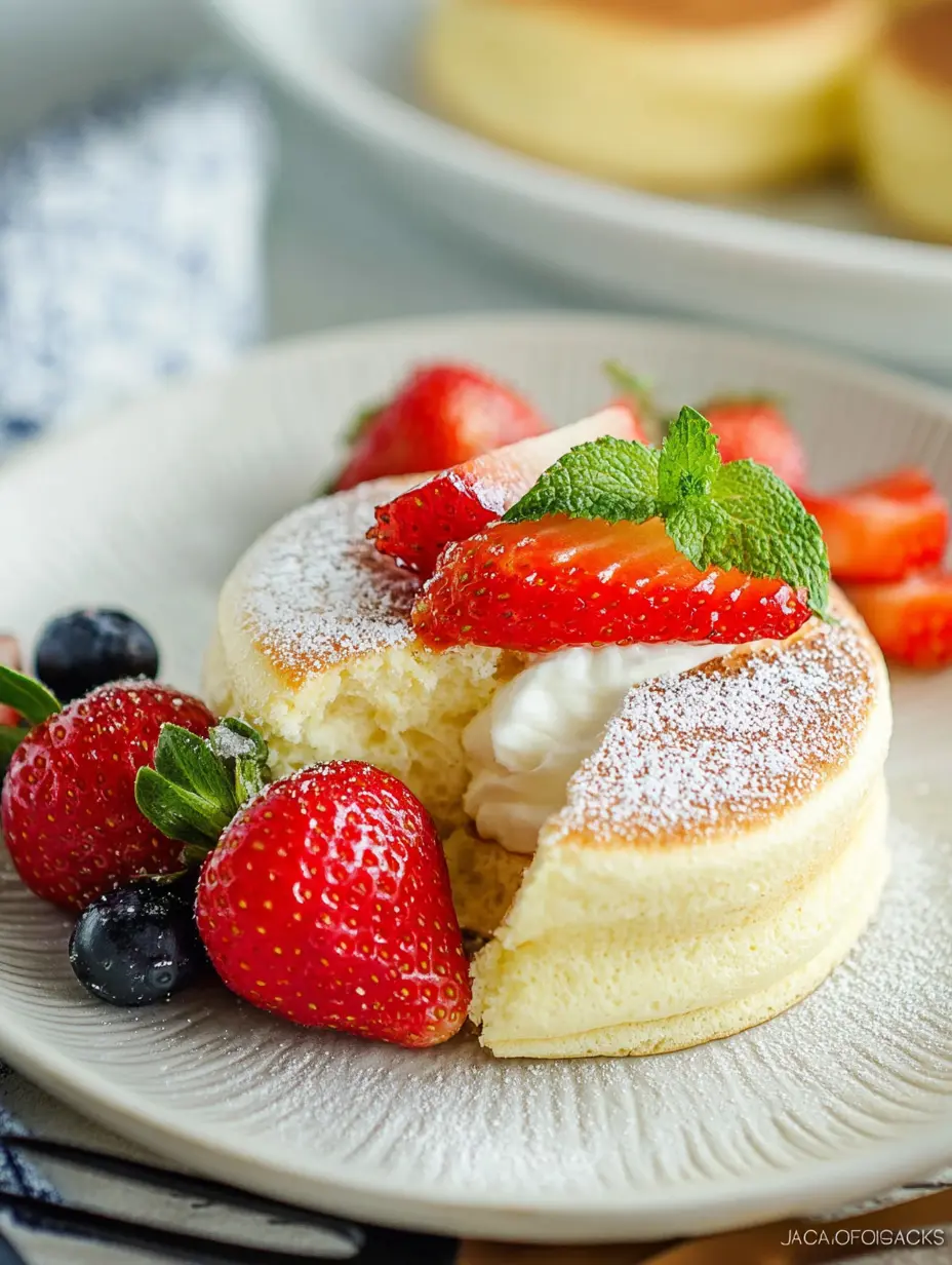 Fluffy Japanese Soufflé Pancakes