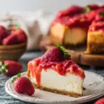Fresh Strawberry Cheesecake with Glaze