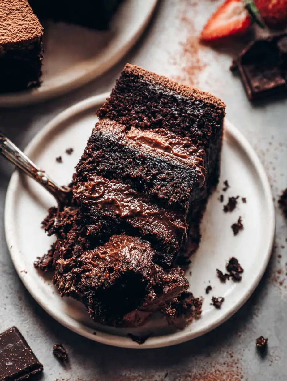 Fudgy Chocolate Brownie Cake