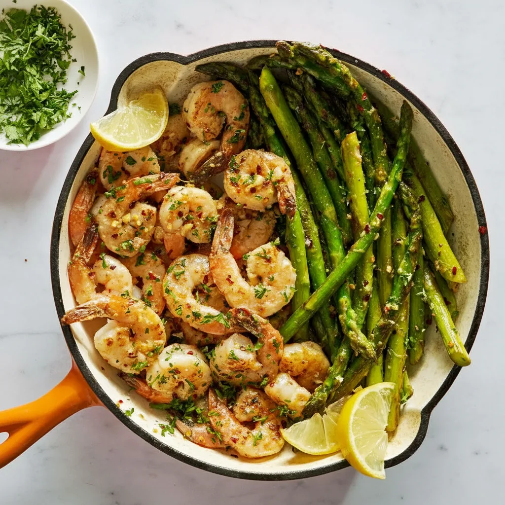 Garlic Butter Shrimp & Asparagus