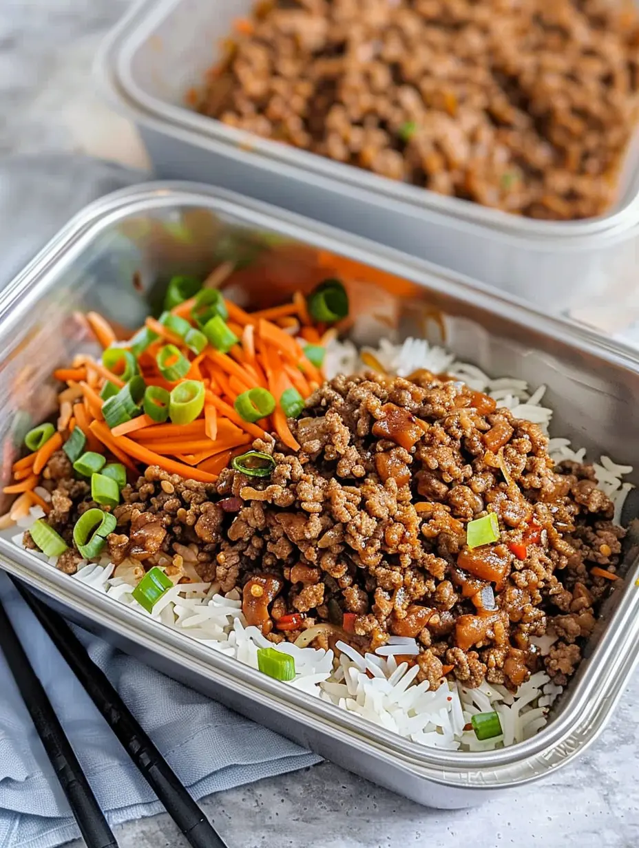 Ground Beef and Rice Meal Prep