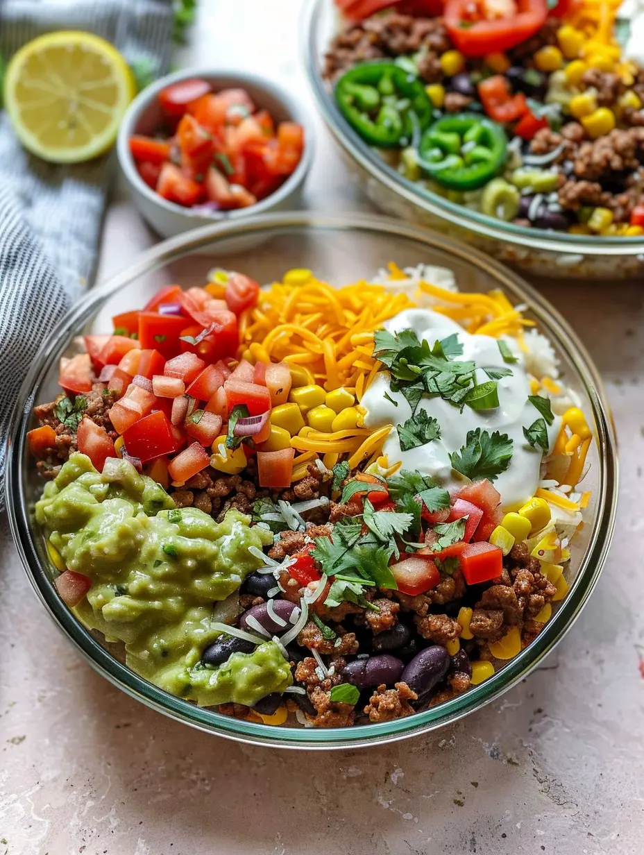Ground Beef Burrito Bowl Meal Prep