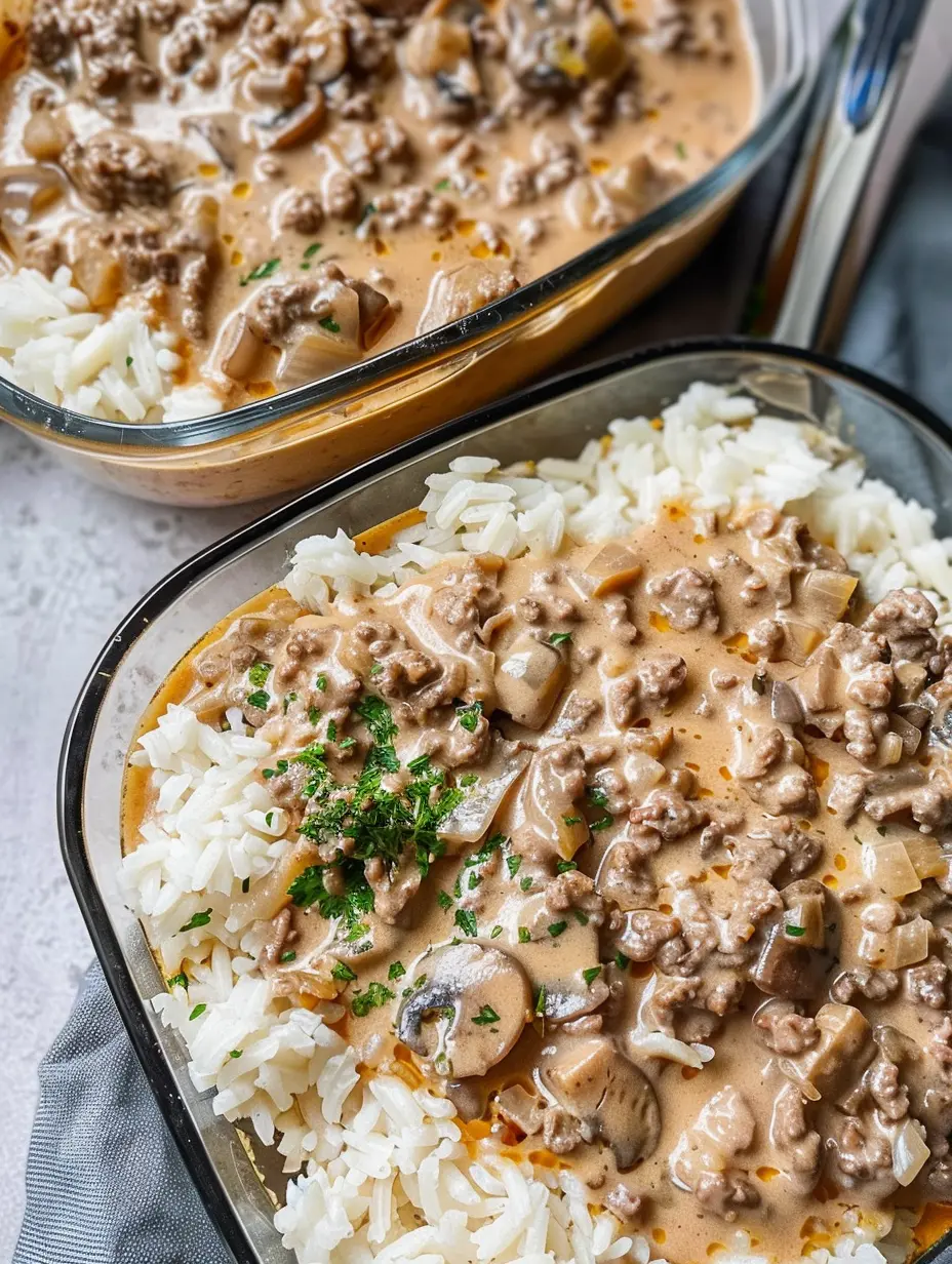 Ground Beef Stroganoff Meal Prep