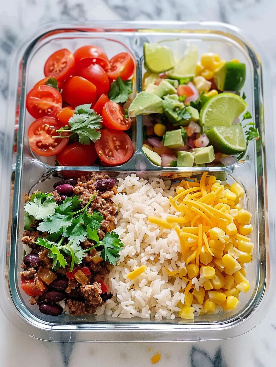 Ground Beef Taco Bowl Meal Prep