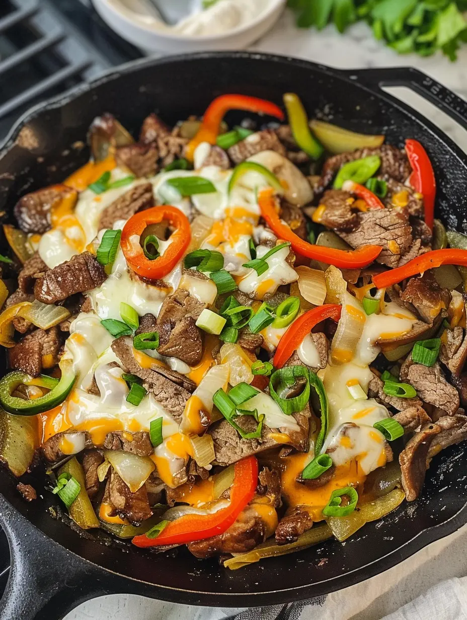 Healthy Philly Cheesesteak Skillet (Low Carb)