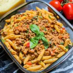 High Protein Creamy Beef Pasta Meal Prep