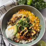 High Protein Ground Beef Taco Bowl