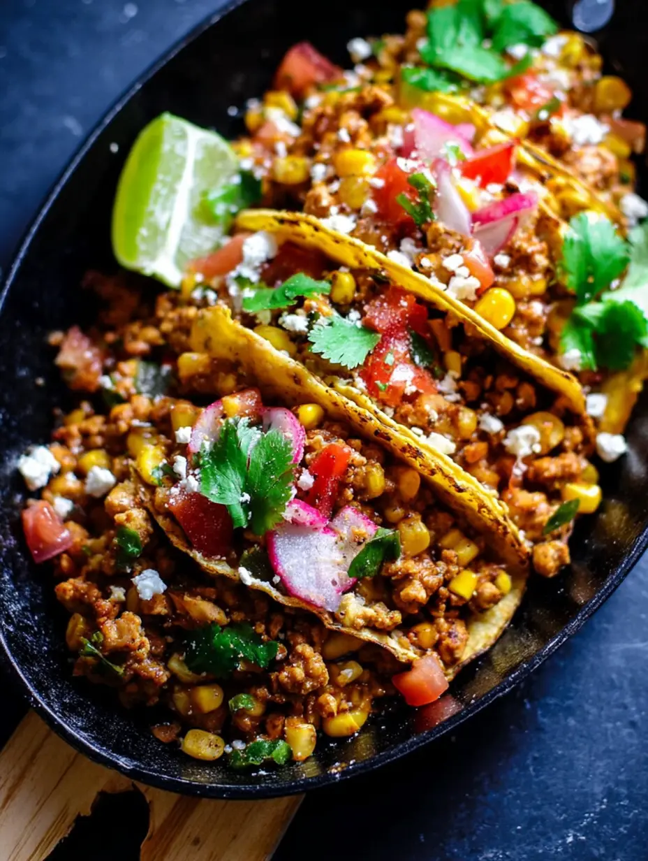 Juicy Ground Chicken Taco Skillet