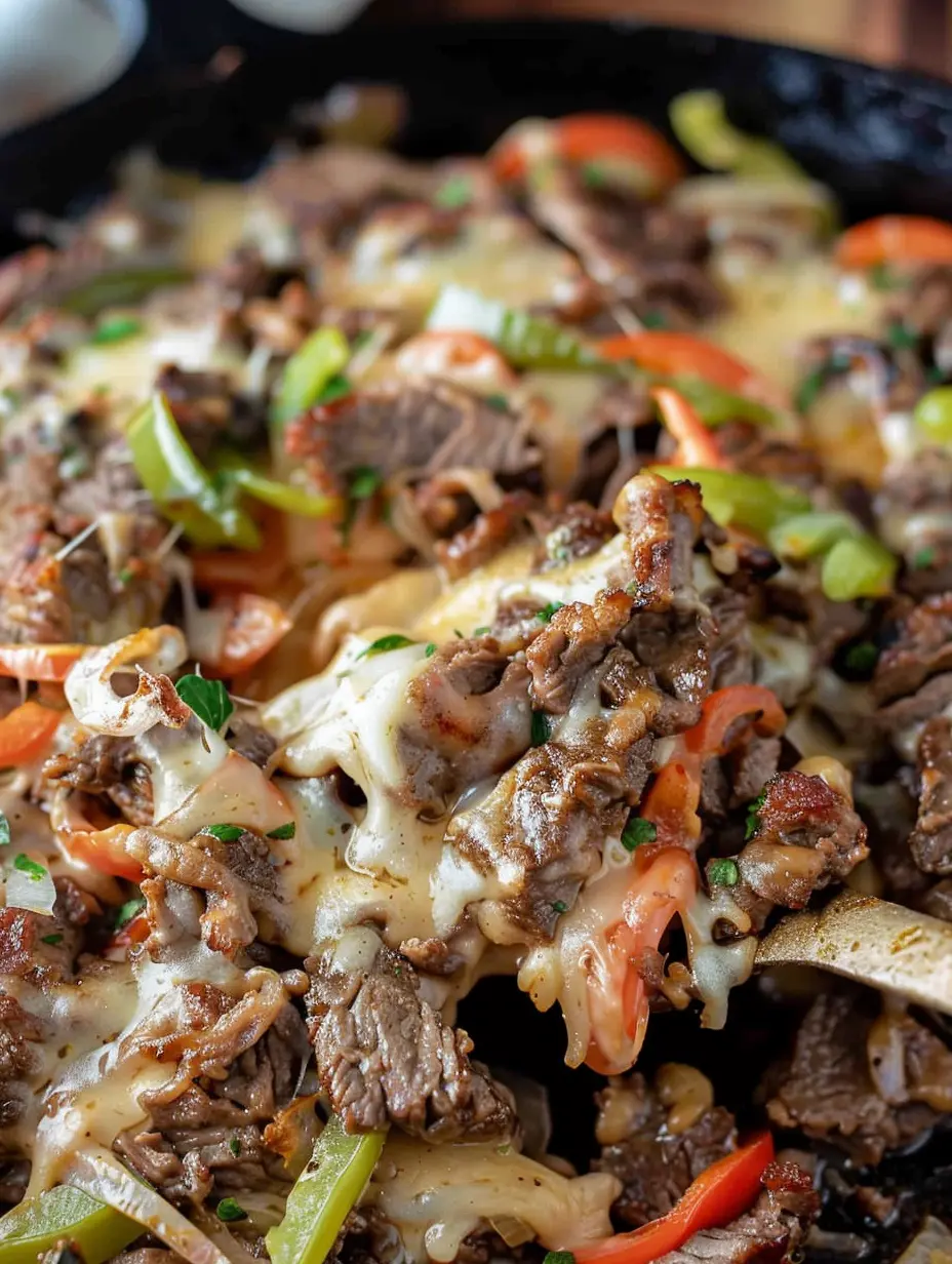 Keto Philly CheeseSteak Skillet Recipe