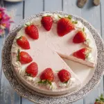 Light Strawberry Cheesecake for Summer