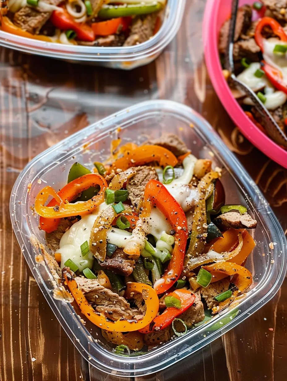 Low Carb Philly Cheesesteak Meal Prep Bowls