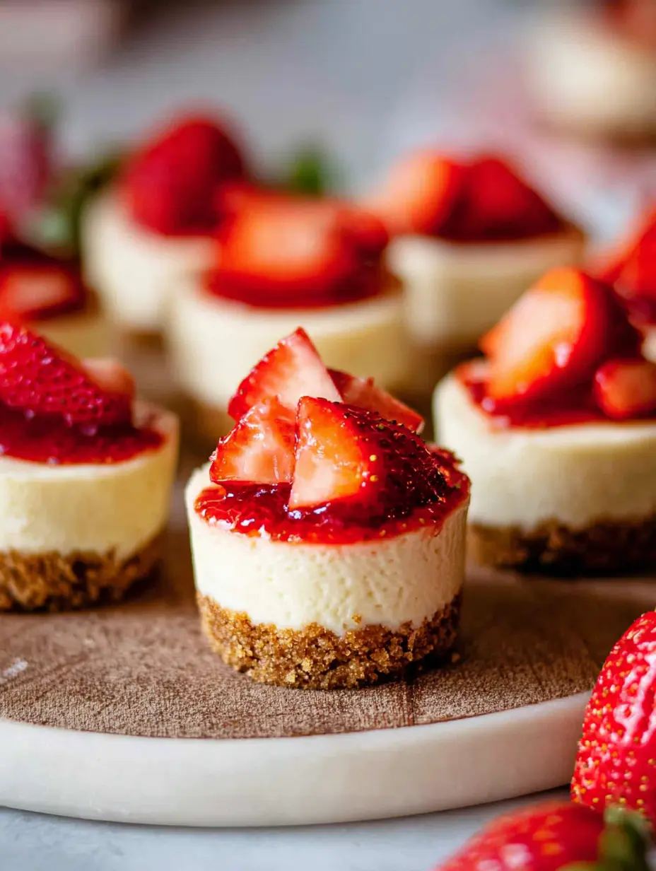 Mini Strawberry Cheesecake Bites