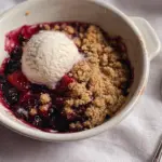 Quick Strawberry Microwave Crumble