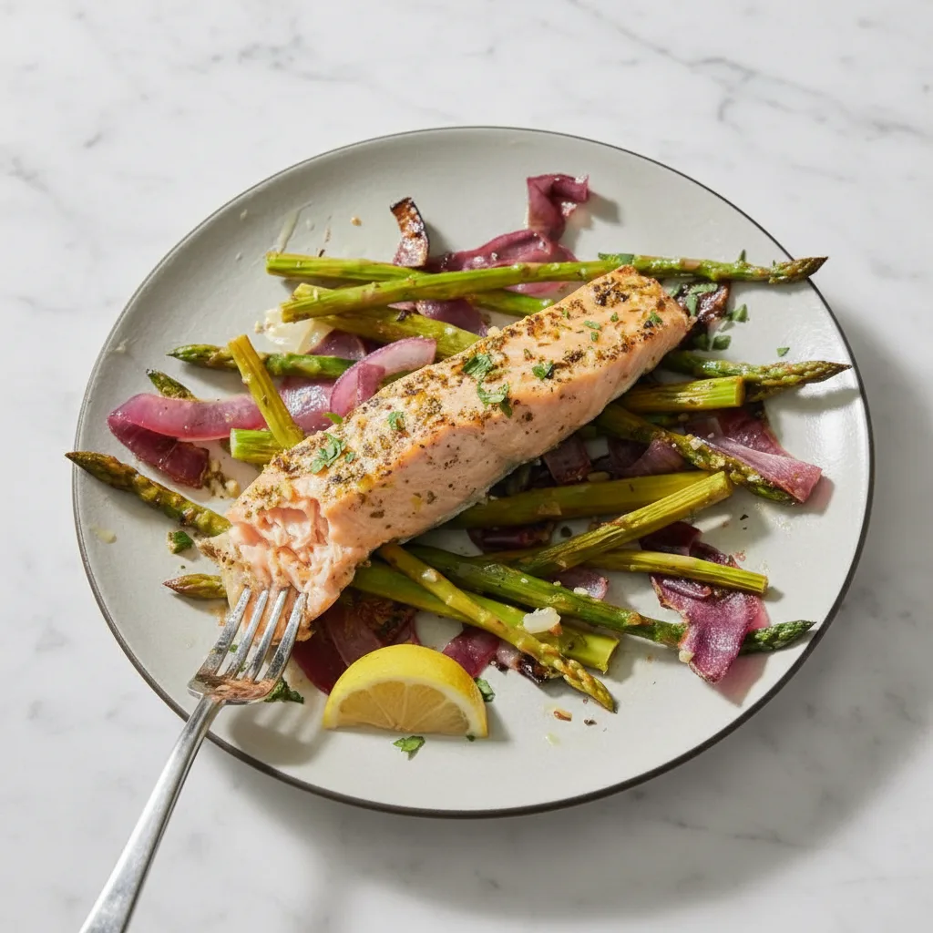 Sheet-Pan Garlic Butter Salmon & Asparagus