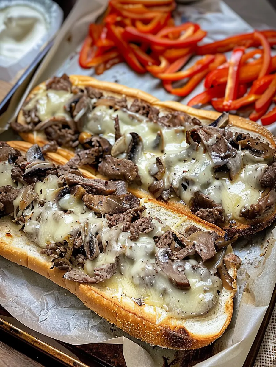 Sheet Pan Philly Cheesesteaks