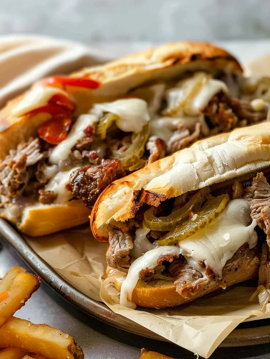 Slow Cooker Philly Cheesesteaks