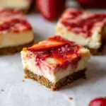Strawberry Cheesecake Bars with Graham Crust