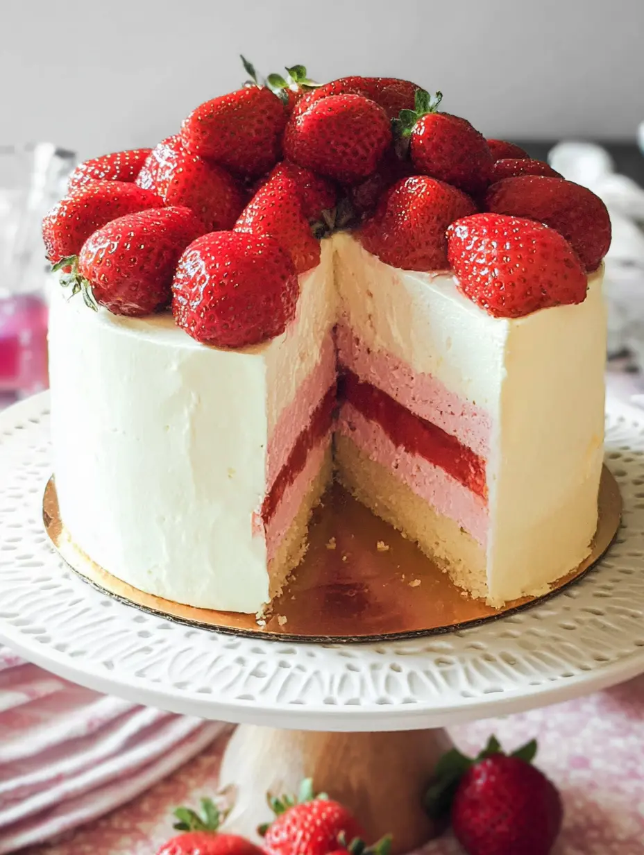 Strawberry Cheesecake for Birthday Dessert