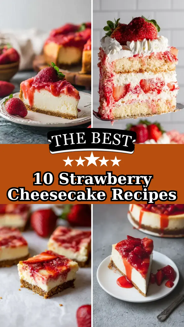 10 Irresistible Strawberry Cheesecake Recipes