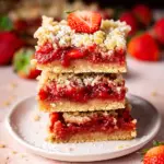 Strawberry Crumble Bars with Crunchy Base