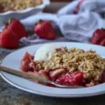 Strawberry Rhubarb Crisp with Oat Crumble