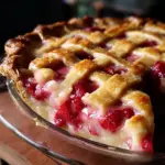 Strawberry Rhubarb Custard Pie