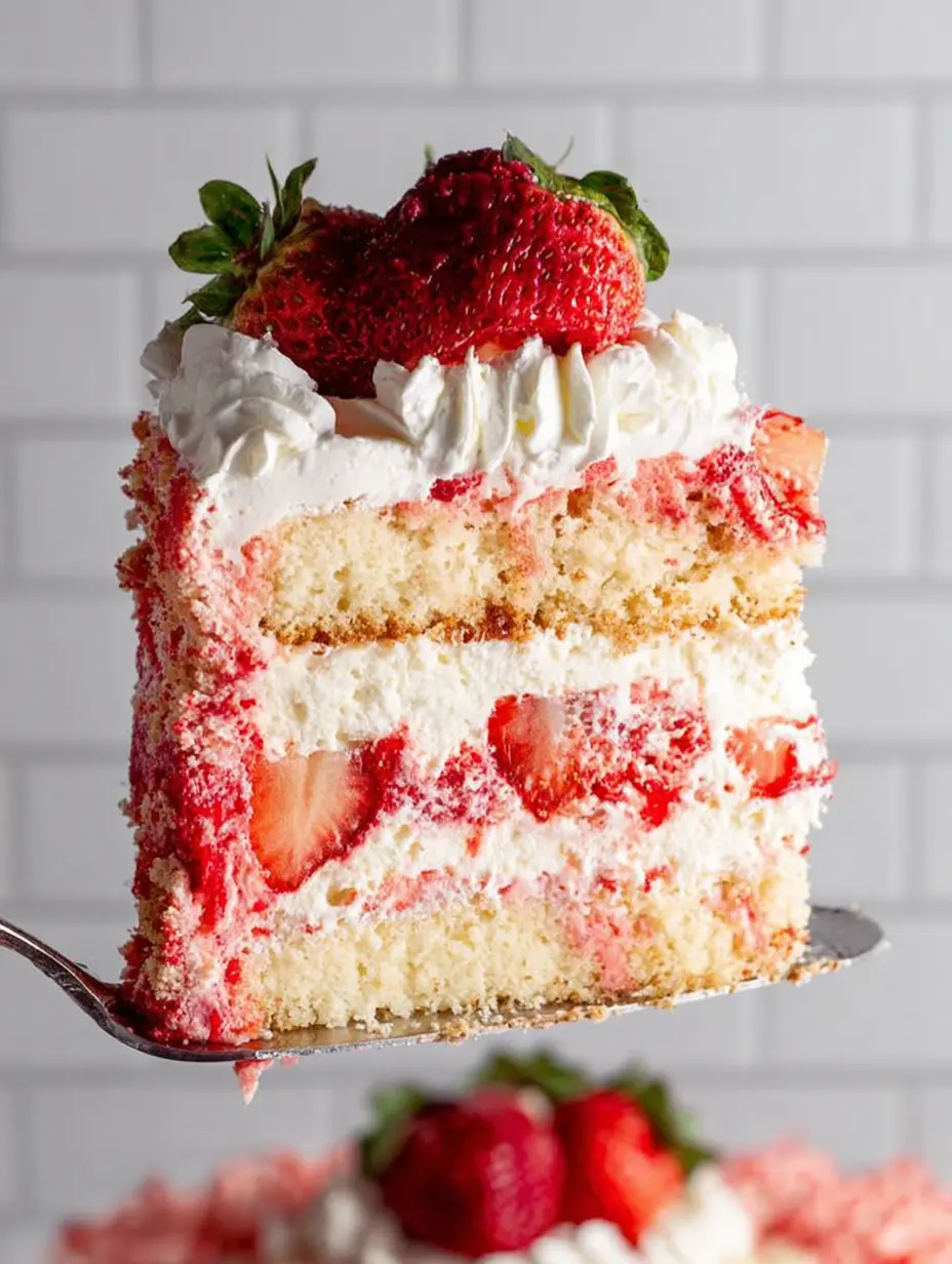 Strawberry Shortcake Cheesecake Layer Cake