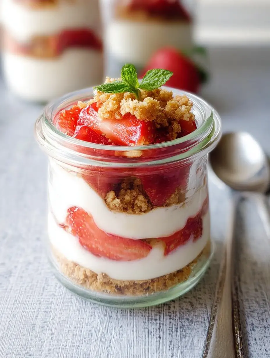 Strawberry Yogurt Crumble Parfait Bake