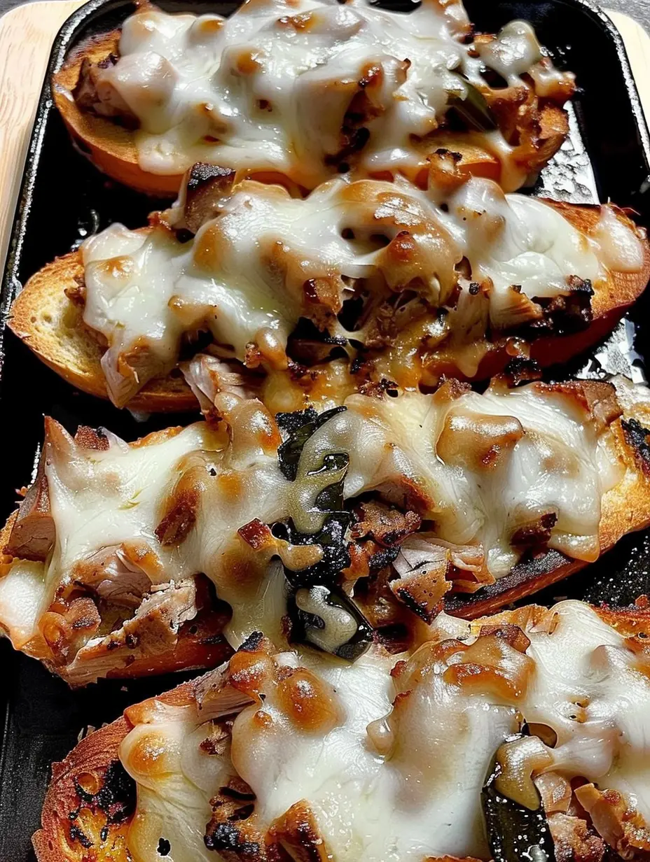 Turkey Philly Cheese Steak Cheesy Bread