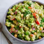Vegan Broccoli Salad with Tahini Dressing