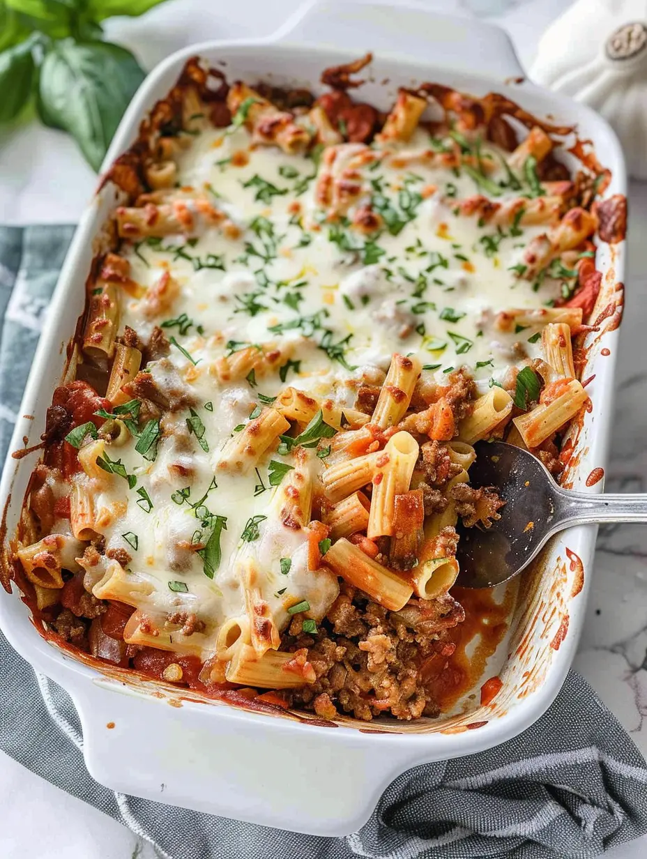Cheesy Beef Pasta Bake