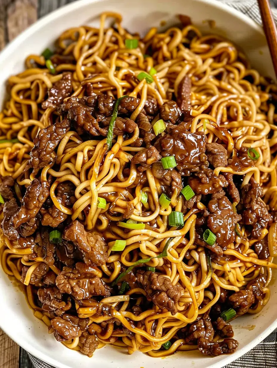 Chili Garlic Beef Noodles