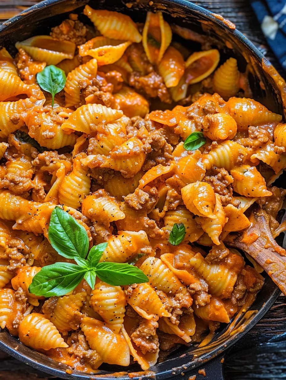 Creamy Beef and Shells (Easy One-Pot Meal)
